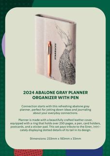 Starbucks 2024 Planner Organizer with Pen