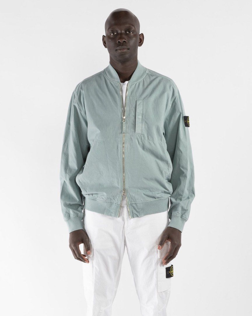 Sky blue stone island jacket on sale