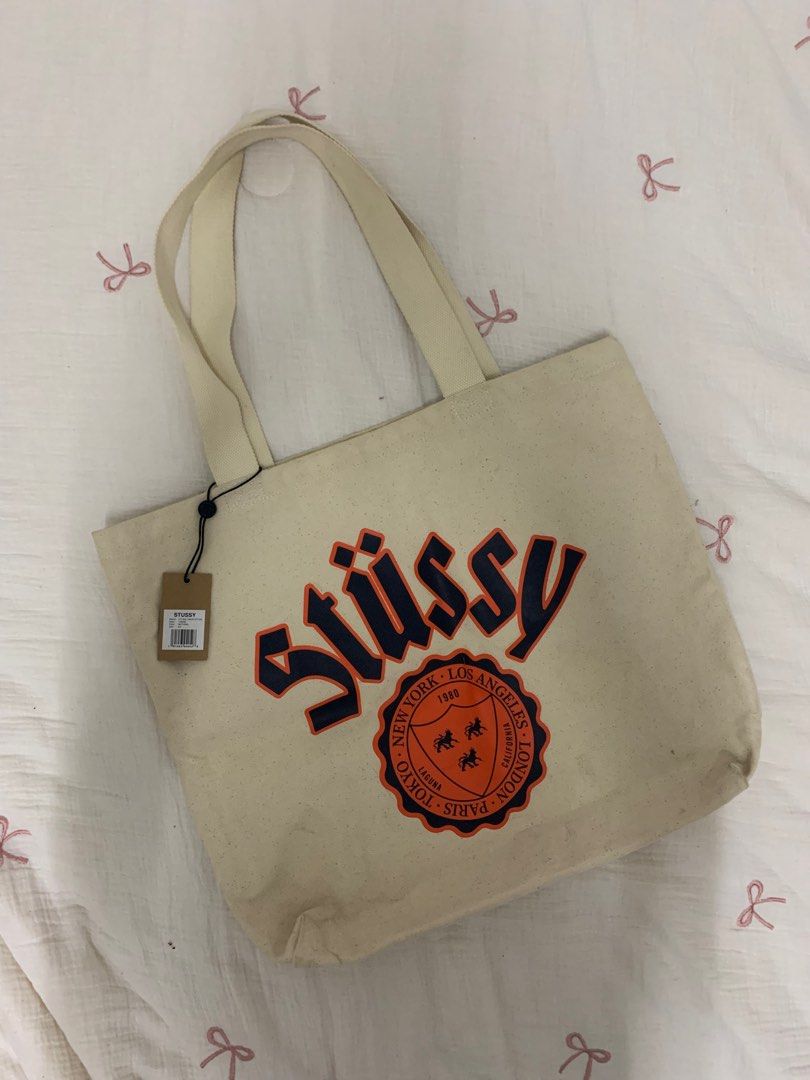 Stussy City Seal Canvas Tote Bag Women s Fashion Bags Wallets Tote Bags on Carousell