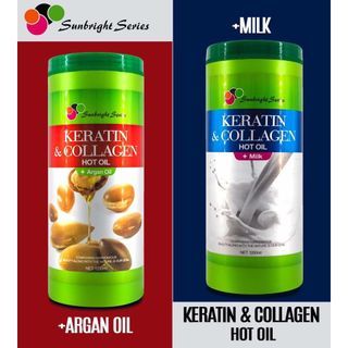 Sunbright Series Keratin & Collagen Hot Oil 1250ml (Milk/Argan Oil)
