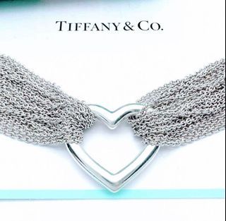 Tiffany bracelet 10 row open heart