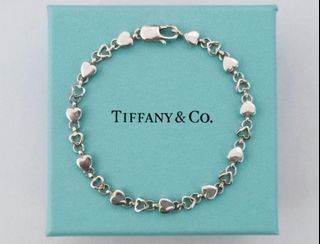 Tiffany Puff Heart Bracelet Heart Link Sterling Silver 925
