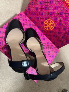 Tory burch ankle strap thames wedge