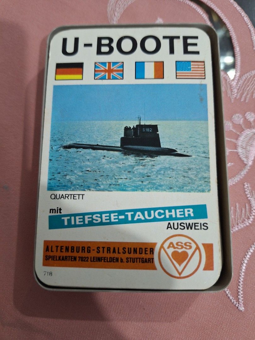 U - Boot quartet cards arround 1970 from ASS Germany (Category: Raw Singles) located in General Santos City (Dadiangas). Submitted by a69230fa2d2f6b3abc1e6c8c42d80f (Listing ID 1297883933, Image 1). Description: not complet 27 cards.