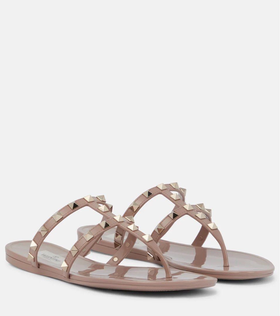 Valentino Rockstud PVC Thong Sandals Size 37 Luxury Sneakers Footwear on Carousell