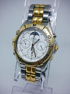 Vintage Seiko Moonphase Quartz Chronograph Watch