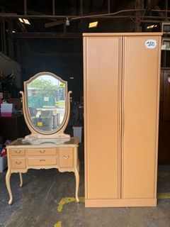 Wardrobe cabinet and dresser set