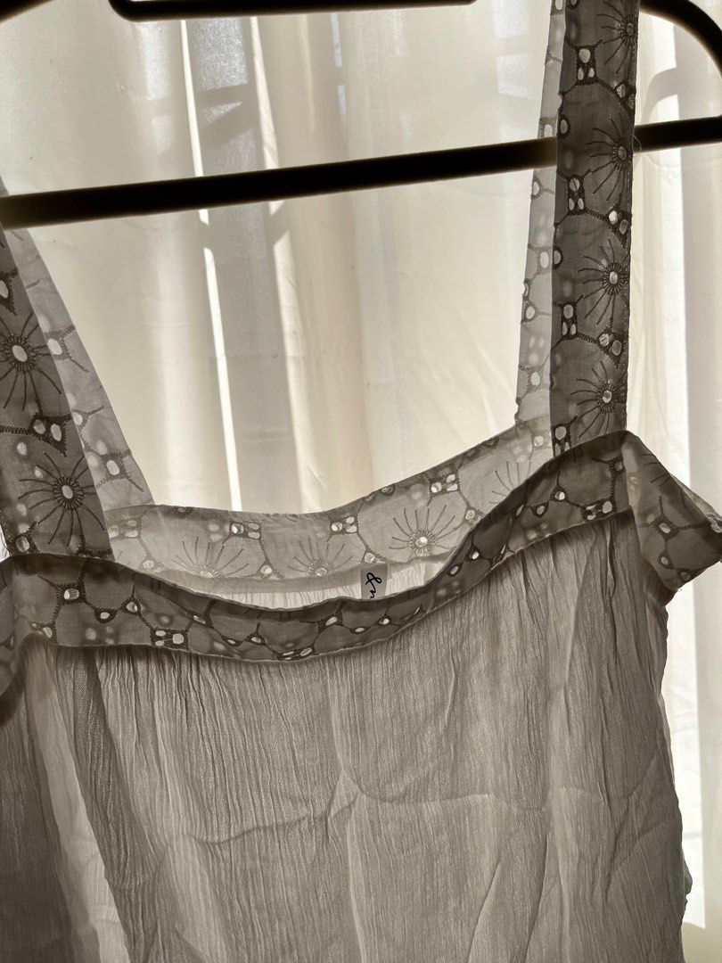 White Eyelet Summer Top (Category: Sleeveless) located in Manila. Submitted by arceeb (Listing ID 1297872925, Image 1). Description: Eyelet Top Supeeeer cute and comfy for this summer! Size Large.