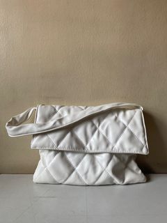 White Quilted Flap Bag