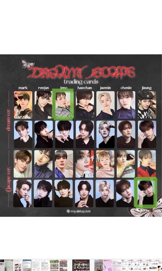 WTT NCT Dream Dream()Scape Trading Cards Jaemin, Toys