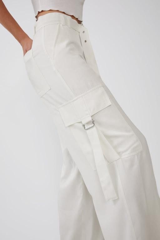 Zara white cargo pants top