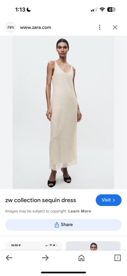 Zara white sequin dress online
