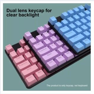 104 Key PBT Ergonomic Backlit Keycaps for Mechanical Keyboard (Category: Computer Keyboard) located in Manila. Submitted by gigaware (Listing ID 1298032775, Image 2). Description: Feature: With ergonomic design and appropriate height, it is comfortable to use. This key cap has a bright color and backlight design, which makes your keyboard more stylish. Made of ABS high quality material, it is durable to use. Specification Item Name: Key Caps Mate
