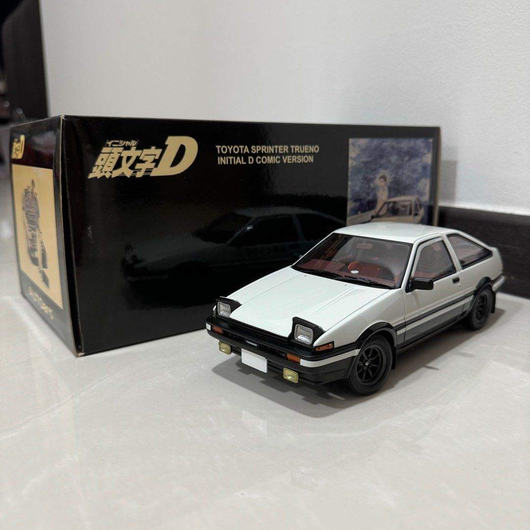 1:18 AutoArt Toyota Sprinter Trueno AE86 Initial D Comic Version, Hobbies &  Toys, Toys & Games on Carousell