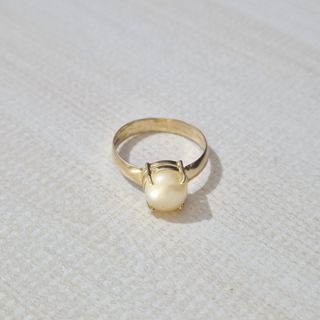 14k Gold Pearl Ring Size 5.5