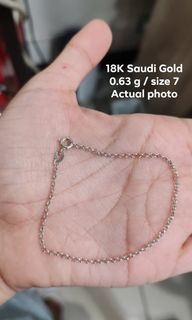18K Saudi White Gold Tauco Bracelet size 7