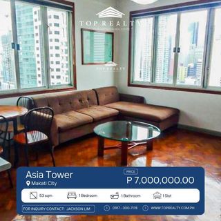 1 Bedroom Condo for Sale in Asia Tower along Makati Central Business District