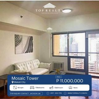 1 Bedroom Condominium for Sale in Mosaic Tower, Makati City