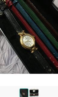 2

AUTHENTIC FENDI 640L interchangeable 5 strap belts Quartz Wristwatch Multicolor
