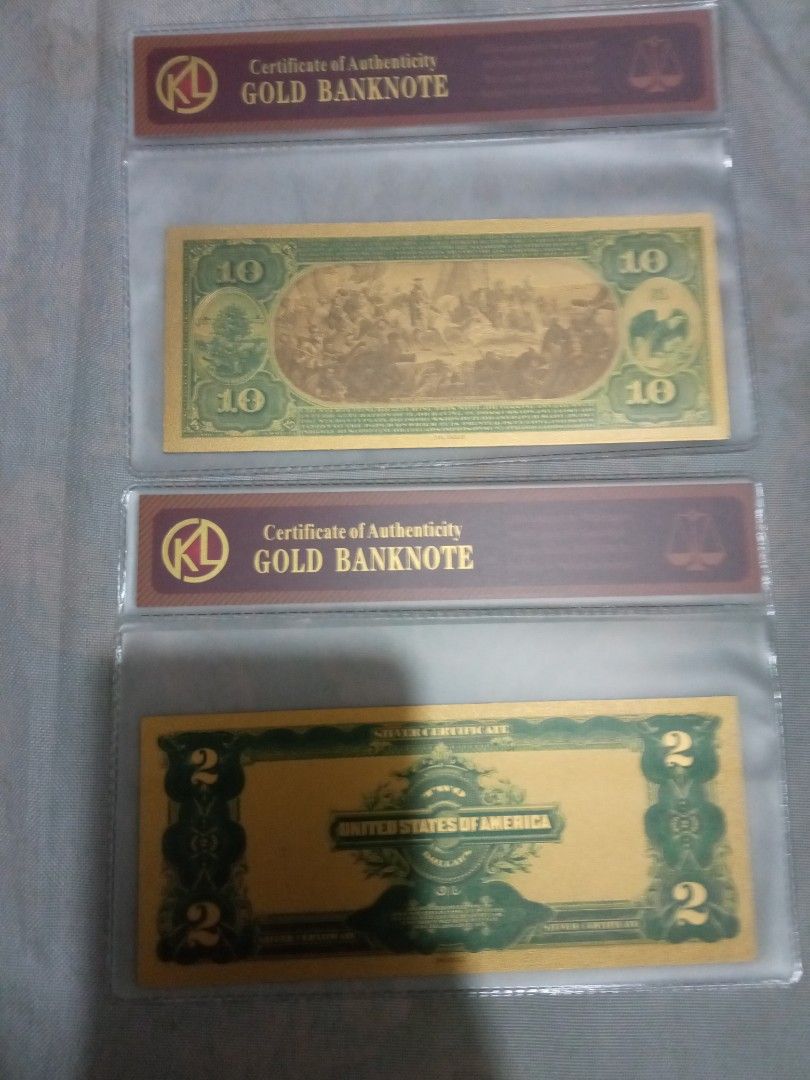 二张美金,售價500, 興趣及遊戲, 收藏品及紀念品, 古董收藏- Carousell