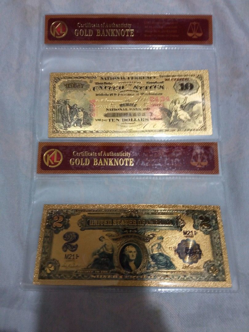 二张美金,售價500, 興趣及遊戲, 收藏品及紀念品, 古董收藏- Carousell