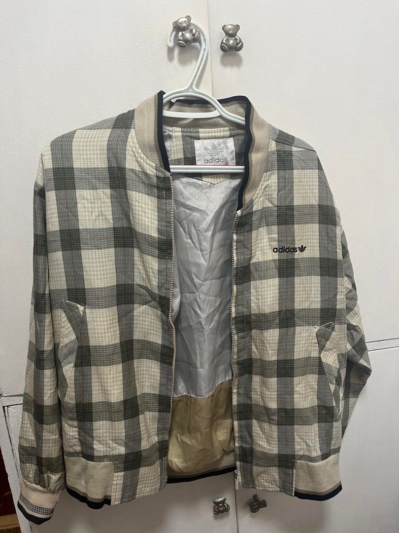 Adidas Flannel Like Jacket Windbreaker Men s Fashion Coats Jackets and Outerwear on Carousell