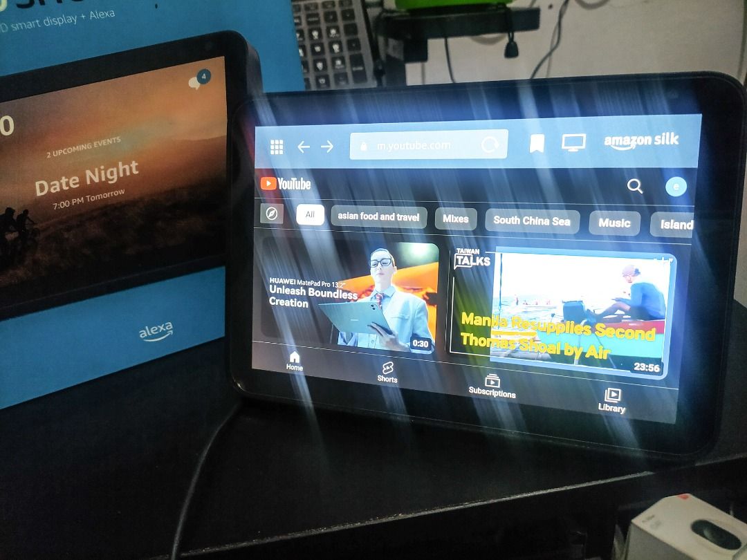 Amazon Echo Show 8 1st Gen (ALEXA) Bluetooth Speaker (Category: Soundbars, Speakers & Amplifiers) located in Pasay City. Submitted by original.preloved88 (Listing ID 1298084754, Image 1). Description: ☑️ Built-in Netflix, Spotify, Zoom,Browser, Mi Home, Amazon prime and many more ☑️ Voice control, Touched screen. ☑️ Speaker Bluetooth connection ☑️ Wifi connection ☑️ Alarm clock ☑️ 8" Hd Screen ☑️ Microphone and camera on/off ☑️ many more features