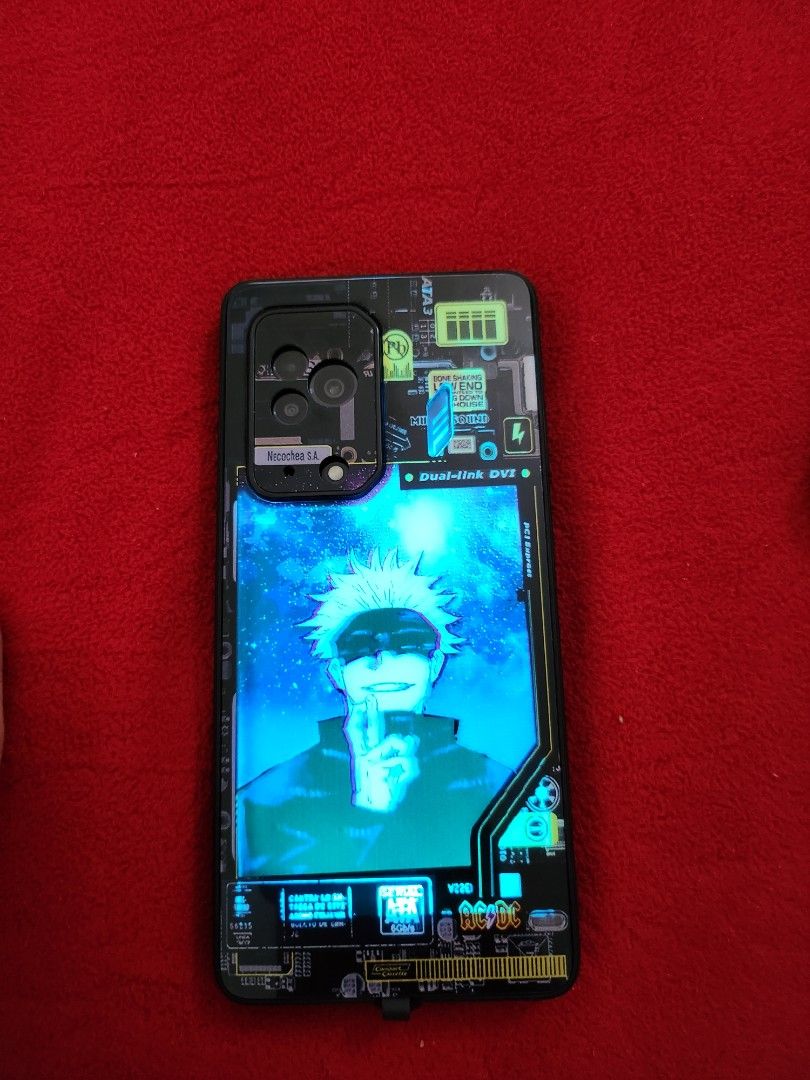 Black shark 5 Satoru Gojo lighting case (Category: Cases & Sleeves) located in Marikina City. Submitted by rtobs08 (Listing ID 1297983652, Image 2). Description: Custom black shark 5 case Jujutsu kaisen Satoru Gojo, sound and touch activated light.