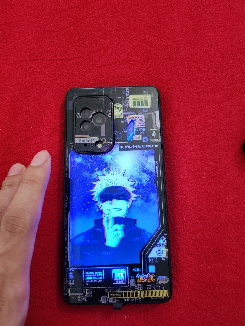 Black shark 5 Satoru Gojo lighting case (Category: Cases & Sleeves) located in Marikina City. Submitted by rtobs08 (Listing ID 1297983652, Image 3). Description: Custom black shark 5 case Jujutsu kaisen Satoru Gojo, sound and touch activated light.