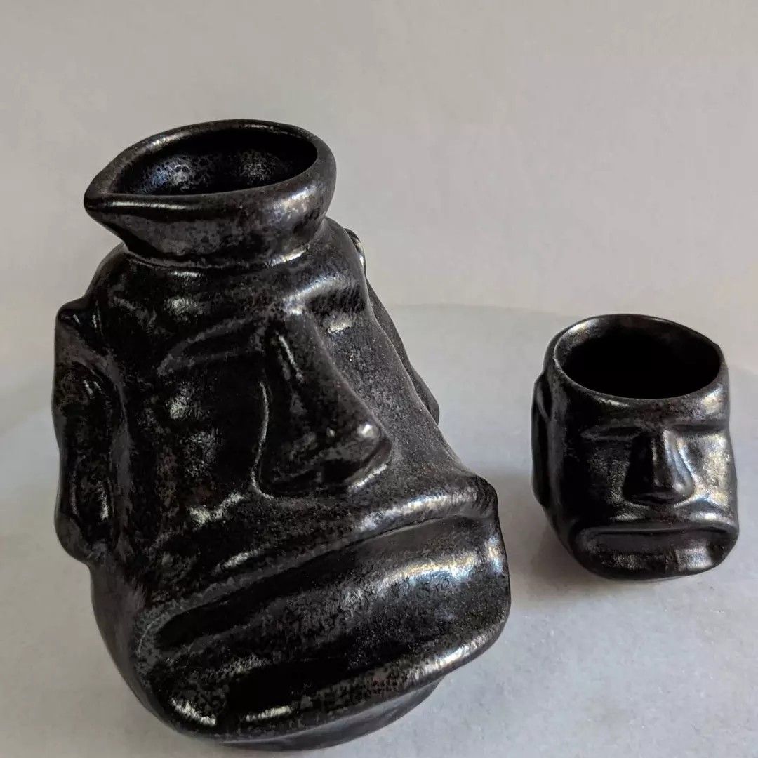 Black Stoneware Sake Set (Category: Other Kitchenware & Tableware) located in Davao. Submitted by eclectic1925 (Listing ID 1298051689, Image 1). Description: Php580 set First to pay.
