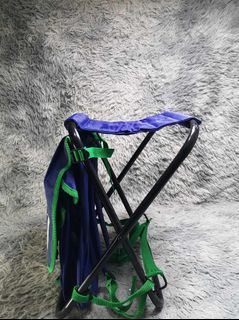 Blue Foldable Outdoor Chair With Bag