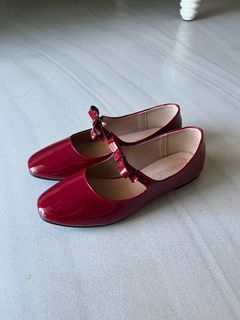 Bnew Red Mary Janes Flats/Sandals