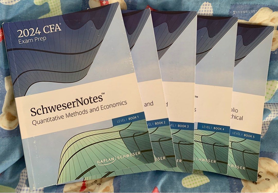 CFA Level 1 Version 2024 Kaplan Schweser Notes 5 books+ free CFA 