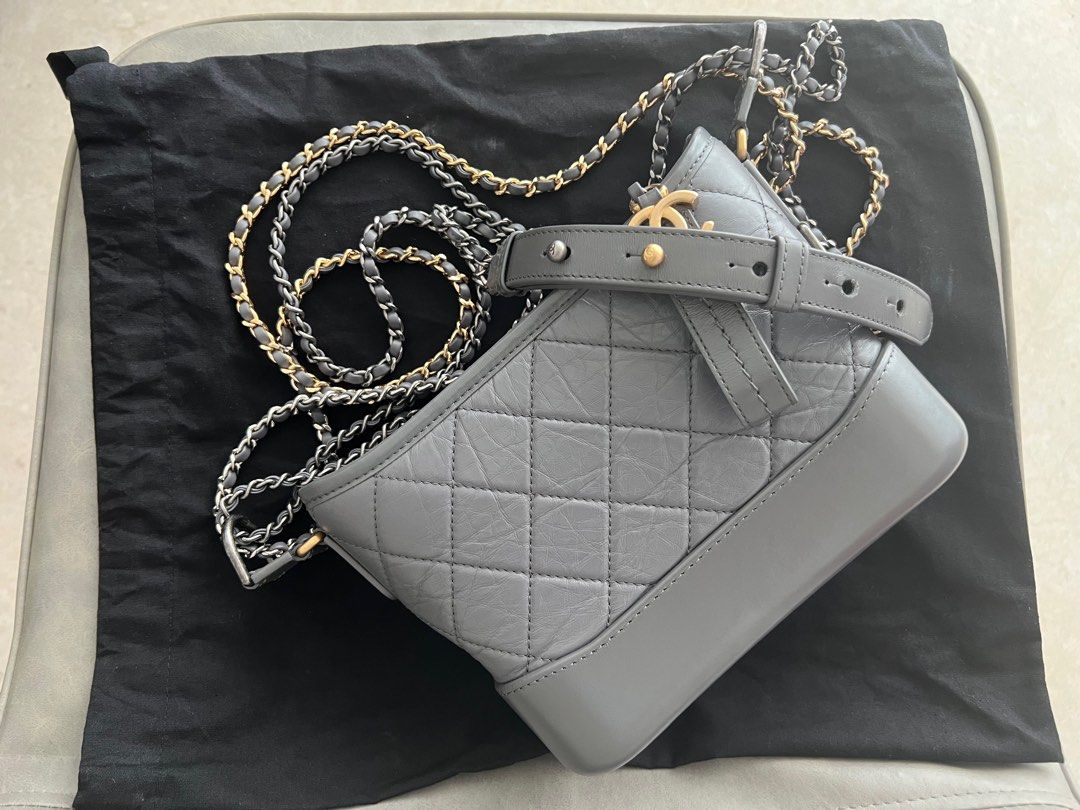 CHANEL Gabrielle Hobo Small Grey 22A