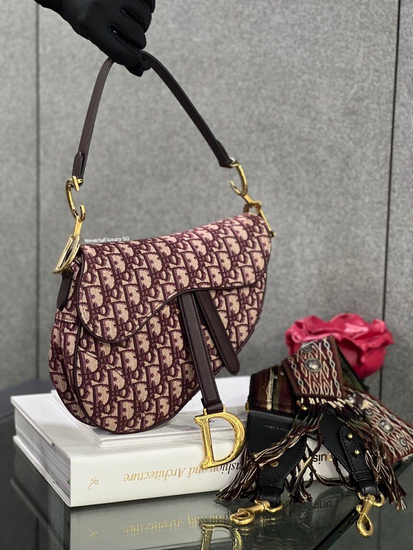 Dior saddle burgundy clearance