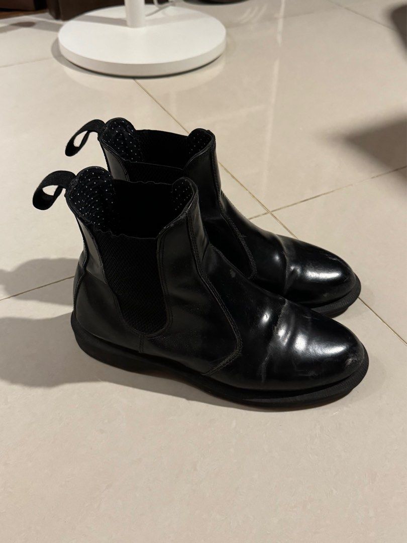 Doc Martens Flora Chelsea Boots (Category: Boots) located in Mandaluyong City. Submitted by futurecorpse (Listing ID 1298077533, Image 3). Description: Doc Martens Flora Smooth Leather Chelsea Boots, Original with no box Shows normal signs of wear.