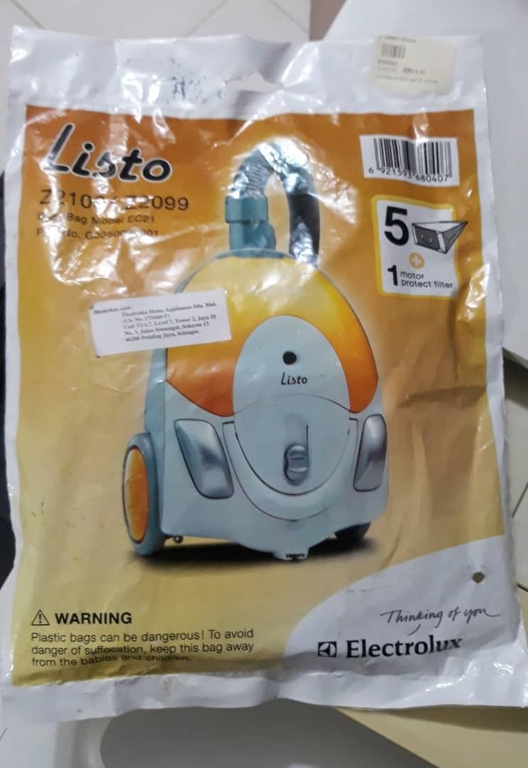 ELECTROLUX Listo Z2100 Z2099 Vacuum Dust Bag