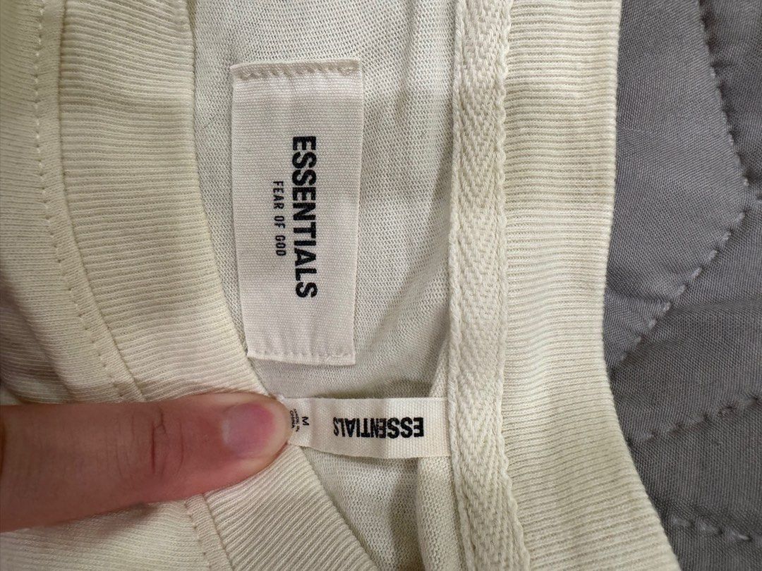 Essentials basic tee (fits like XL) (Category: Tshirts & Polo Shirts) located in Singapore. Submitted by bibbla (Listing ID 1298079628, Image 2). Description: Has been altered. Pit to pit 24.5inches, length 30.5inches (Measured when flat). Only worn a couple of times. Get it for a steal. Meet up or +$2 for shipping.