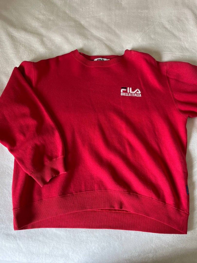 fila red sweater vintage