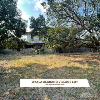 FOR SALE 540 sqm Ayala Alabang Village LOT
