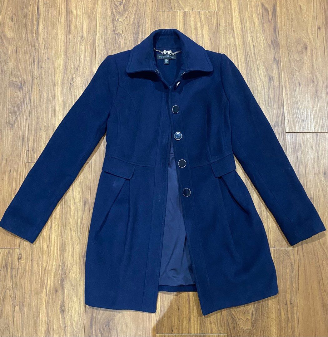 Forever New Royal Navy Blue Coat