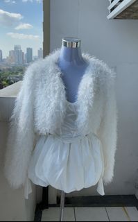 FOR RENT fur white coat/ for cover up night dress