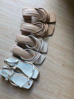 Get All 3 - New Tanzanna  PH Heels (Colors: Bone, Nude, White) Size 5 | 2.5in
