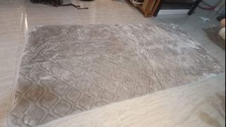 Gray velvet mattress topper