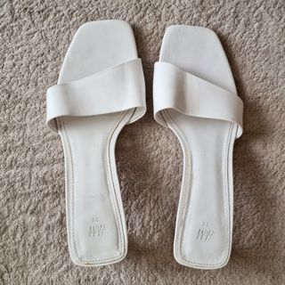 H&M Mule White Heels