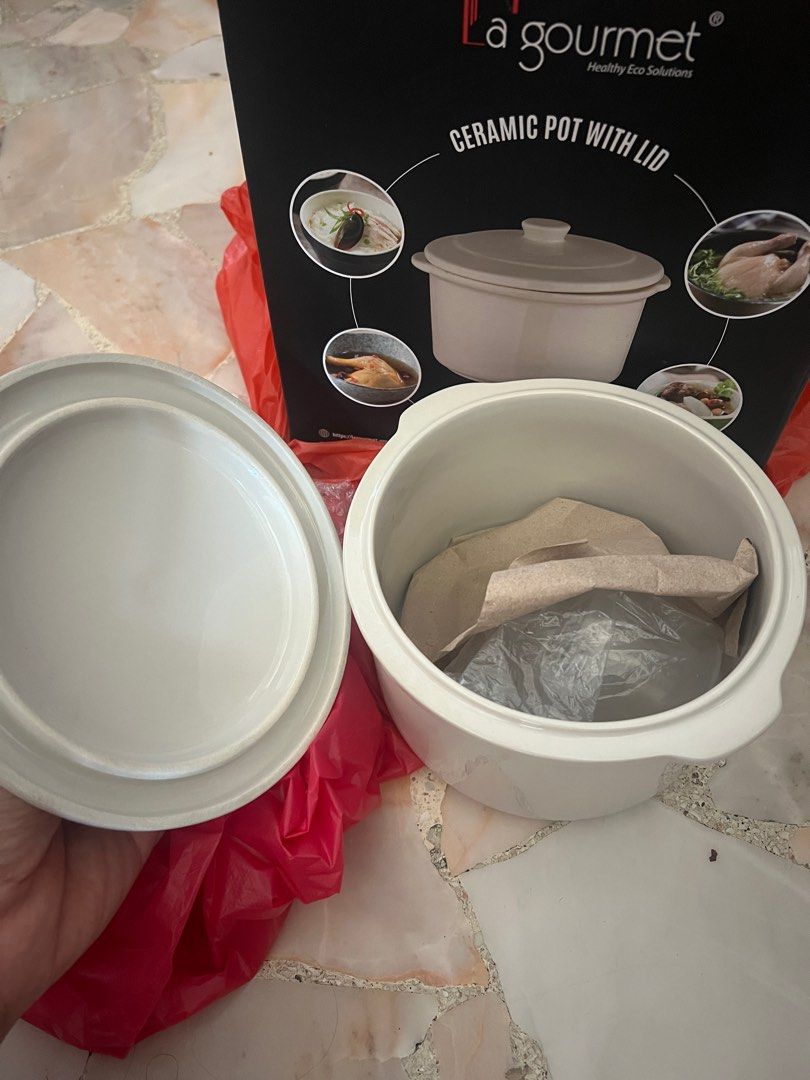 Instant pot ceramic pot with lid