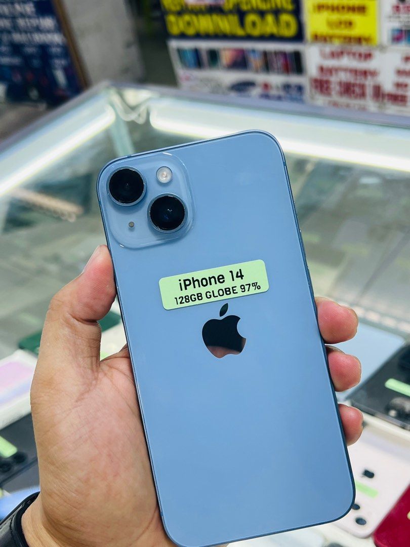 iPhone 14 128GB 97BH Globelocked 99%smooth No issues (Category: iPhone 14 Series) located in San Juan City. Submitted by saabangadgetshop (Listing ID 1297973237, Image 2). Description: Onhand | Pre-owned iPhone 14 128GB Globelocked NTC APPROVED Battery Health 97% NO HIDDEN ISSUES NO HISTORY OF REPAIR 99%Smooth TEST TO SAWA RESET ALL YOU WANT NOT REFURBISHED AUTHENTIC PHONE ALL WORKING FREE 3uTools 🖥️ 🆓Freebies ✅Adaptor w/cable ✅Case ✅Tempered M