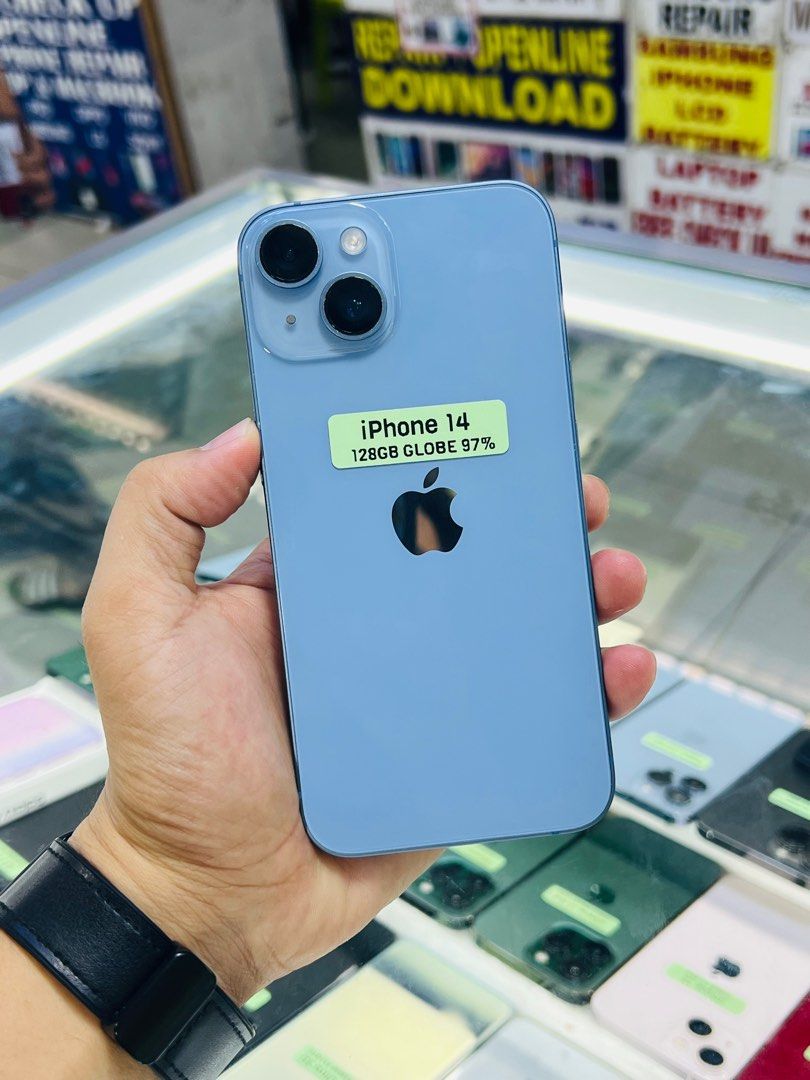 iPhone 14 128GB 97BH Globelocked 99%smooth No issues (Category: iPhone 14 Series) located in San Juan City. Submitted by saabangadgetshop (Listing ID 1297973237, Image 3). Description: Onhand | Pre-owned iPhone 14 128GB Globelocked NTC APPROVED Battery Health 97% NO HIDDEN ISSUES NO HISTORY OF REPAIR 99%Smooth TEST TO SAWA RESET ALL YOU WANT NOT REFURBISHED AUTHENTIC PHONE ALL WORKING FREE 3uTools 🖥️ 🆓Freebies ✅Adaptor w/cable ✅Case ✅Tempered M