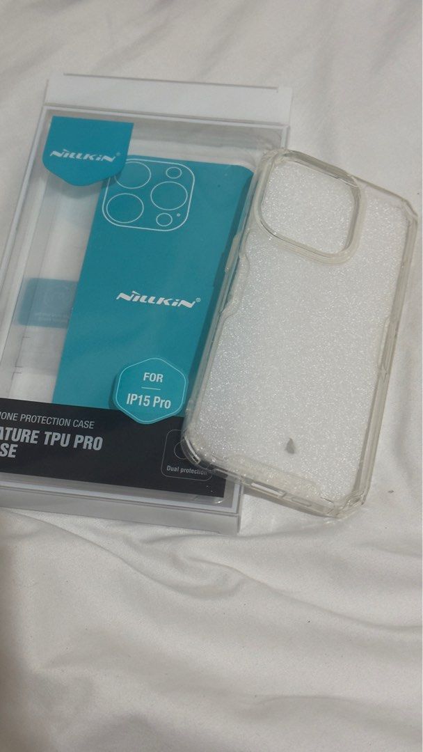 Iphone 15 pro hard clear case nillkin (Category: Cases & Sleeves) located in Muntinlupa City. Submitted by everything_etc. (Listing ID 1298101210, Image 1). Description: Used once.