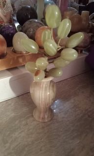 Italian Onyx bunch of grapes in onyx vase